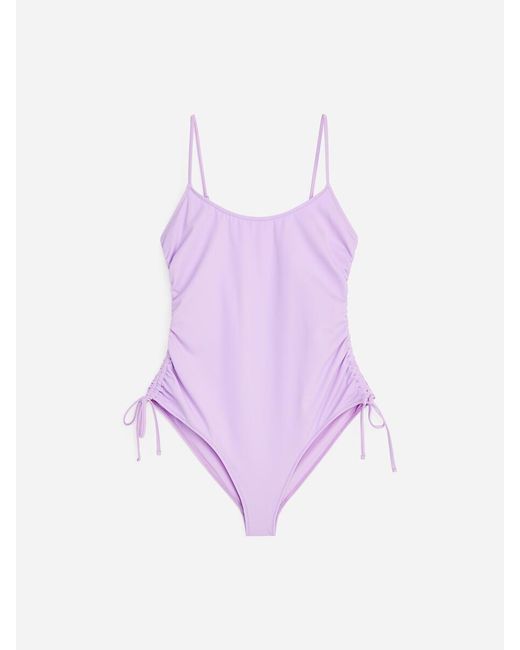 ARKET Purple Strap Swimsuit