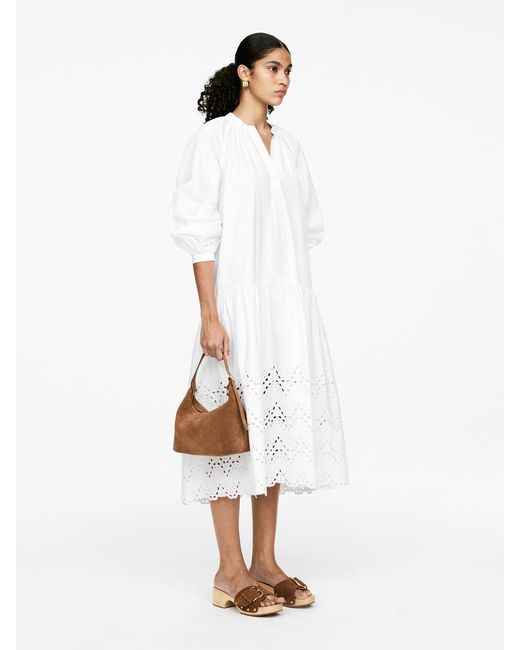 ARKET White Besticktes Kleid