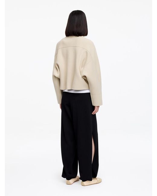 ARKET Natural Knitted Cotton Jacket