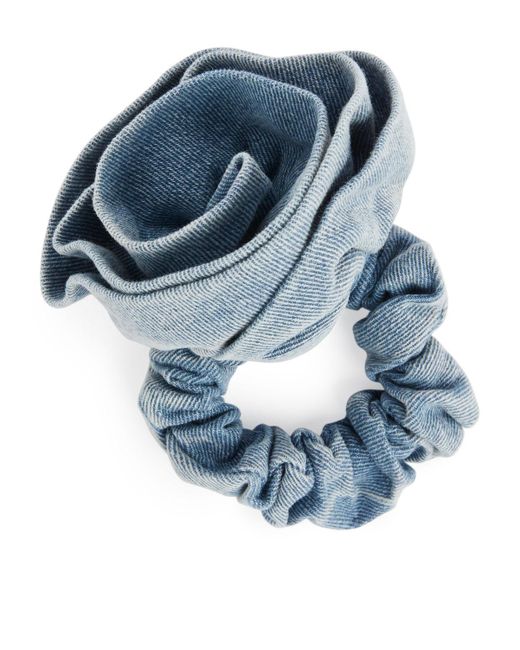 ARKET Blue Denim Rose Scrunchie