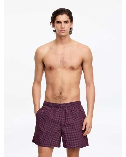 ARKET Red Allover-Printed Swim Shorts for men