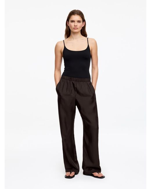 ARKET Blue Silk Twill Trousers