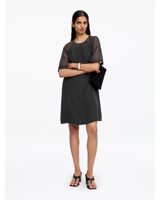 arket silk dress Silk Twill Shirt Dress Blue Women ARKET EU