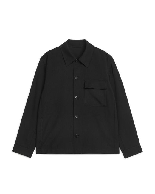 ARKET Black Hopsack Jacket for men