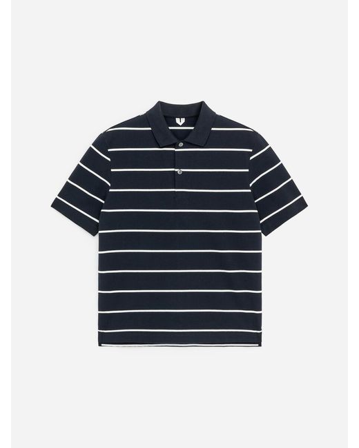 ARKET Blue Piqué Polo Shirt for men