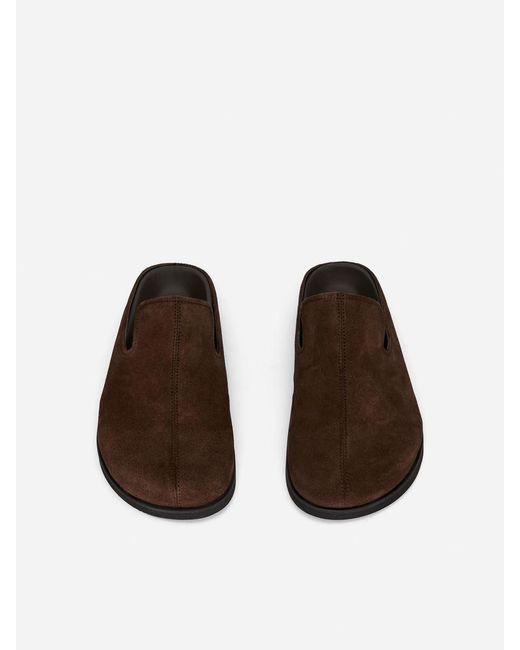 ARKET Blue Split Suede Mules