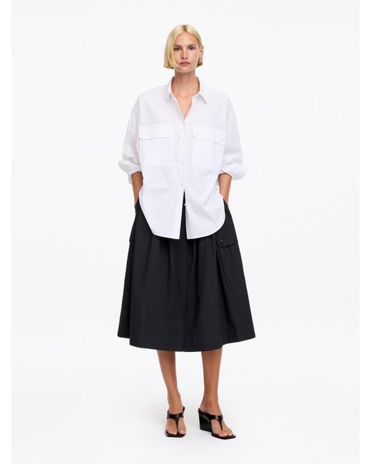 ARKET White Cotton Utility Skirt