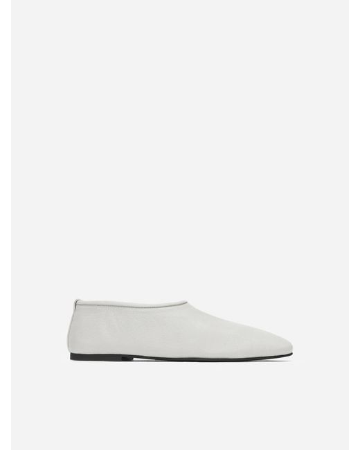 ARKET Blue Leather Ballet Flats