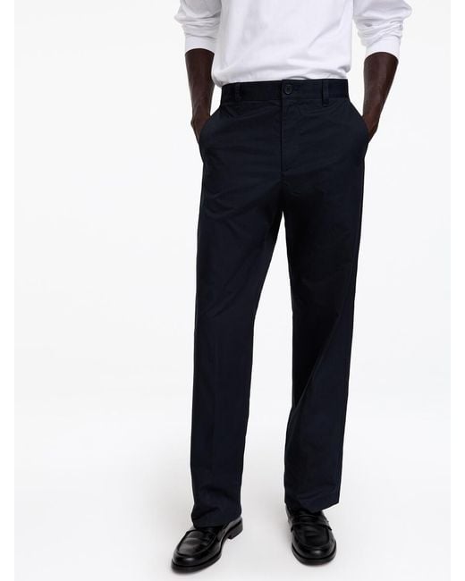 ARKET Blue Relaxed Cotton Twill Trousers for men