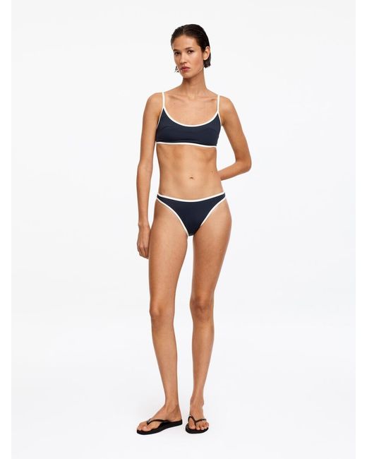 ARKET White Contrasting Bikini Top