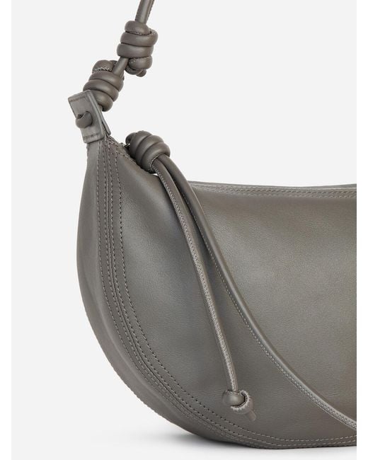 ARKET Gray Crescent Leather Bag