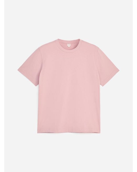 ARKET Pink 220 Gsm Relaxed T-Shirt for men