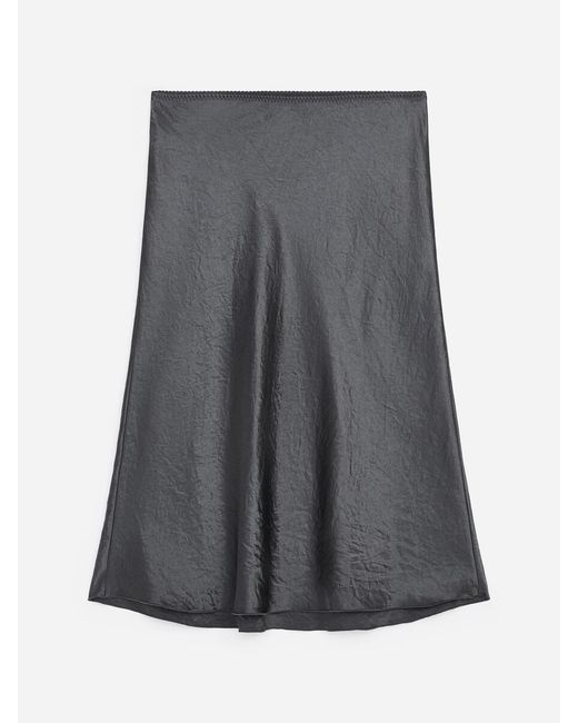 ARKET White Satin Slip Skirt