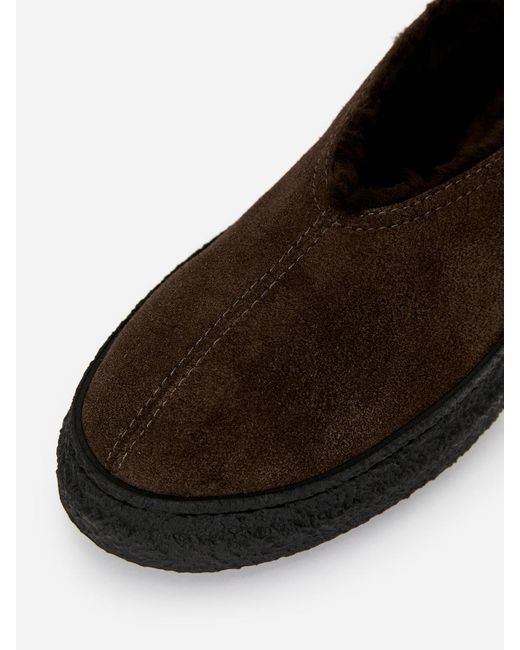 ARKET White Chunky Split Suede Ballerinas