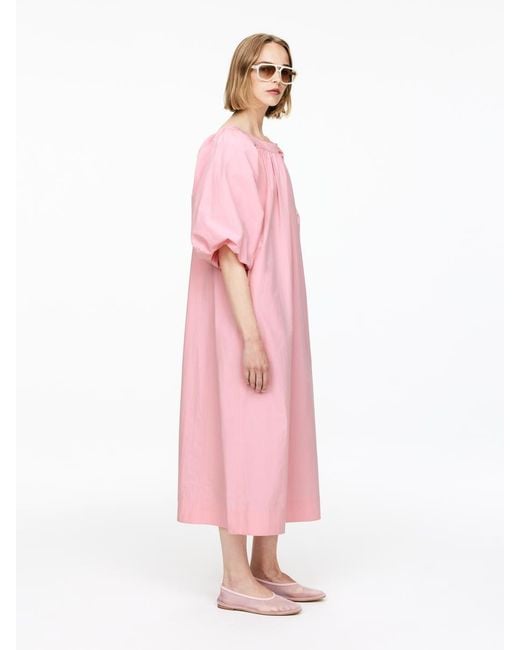 ARKET Pink Kleid Mit Ballonärmeln