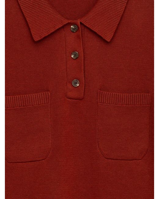 ARKET Red Cotton Polo Shirt