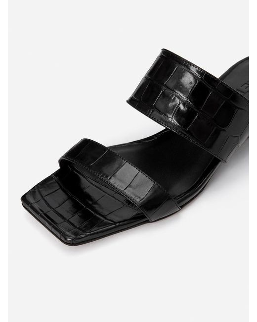 ARKET Black Leather Strap Sandals