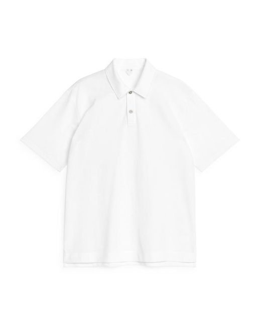ARKET Pikee-Poloshirt in White für Herren
