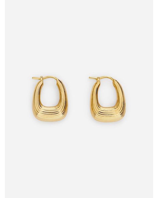 ARKET Metallic Pleated Hoop Earrings