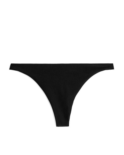 ARKET Black Brazilian Thong Bikini Bottom