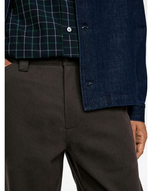 ARKET Blue Cotton Moleskin Twill Trousers for men