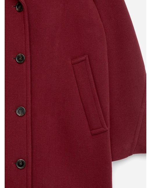 ARKET Red Oversized Wool-Blend Coat