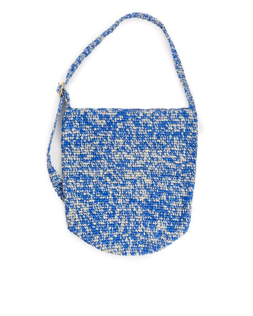 ARKET Blue Straw Bag
