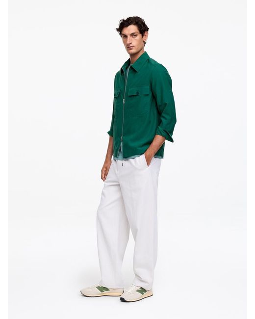 ARKET Green Lyocell Blend Overshirt for men