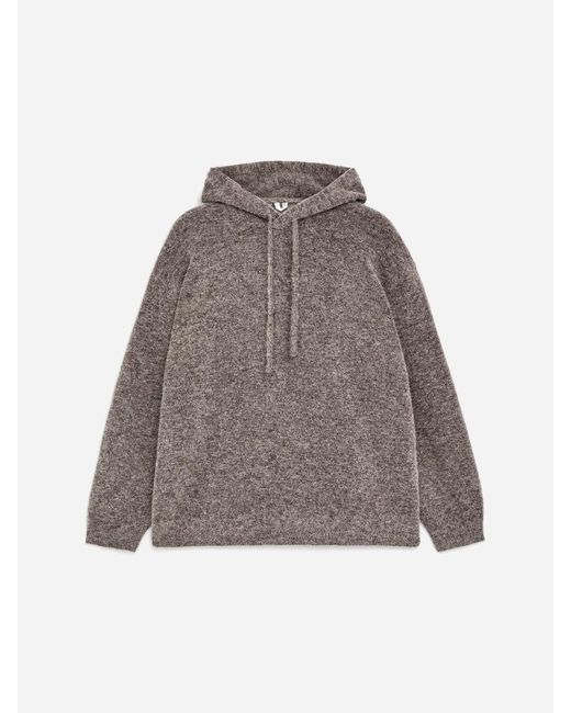 ARKET Gray Alpaca-Wool Blend Hoodie for men
