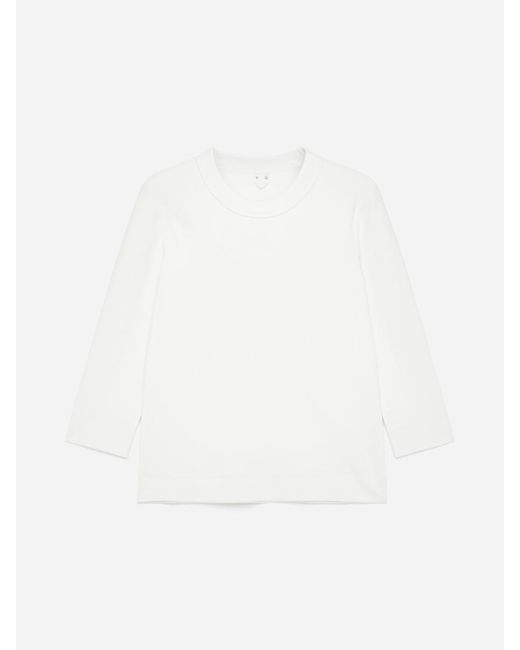 ARKET White Slim Crop-Sleeve Rib T-Shirt