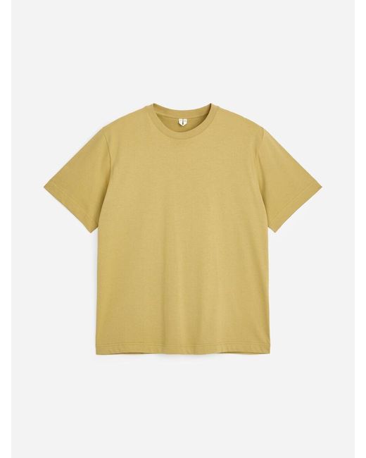 ARKET Yellow 220 Gsm Relaxed T-Shirt for men