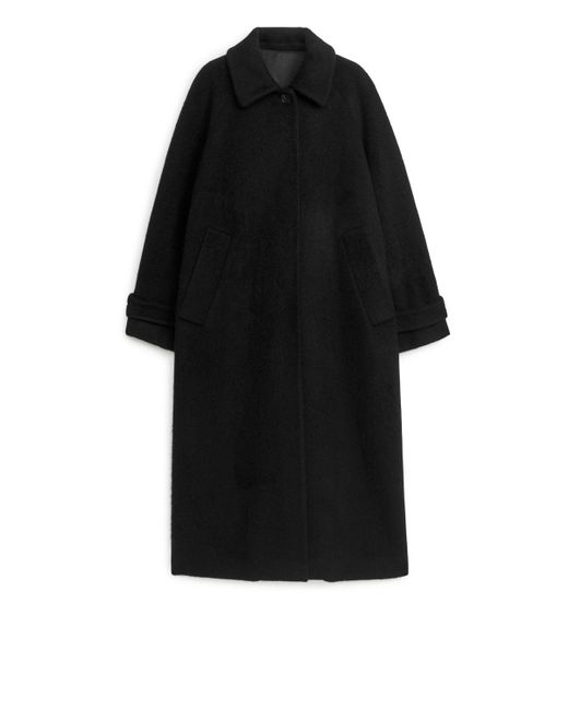 ARKET Black Oversized Wool Coat