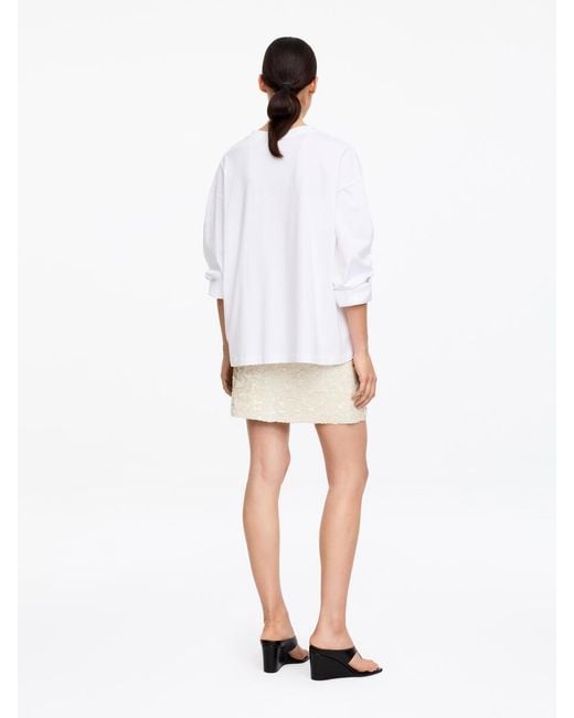 ARKET White Embellished Mini Skirt