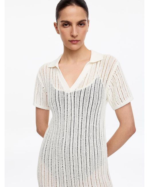 ARKET White Crochet Beach Dress