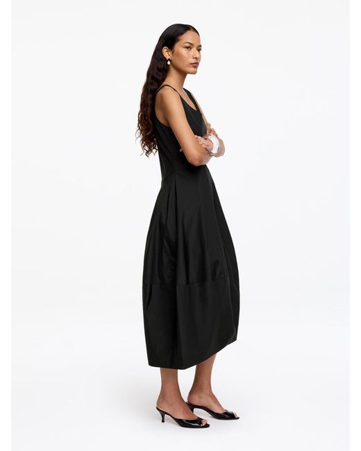ARKET Black Cocoon Taffeta Dress