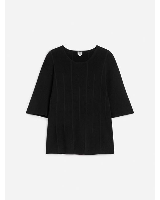 ARKET Black Rib-Knitted Top