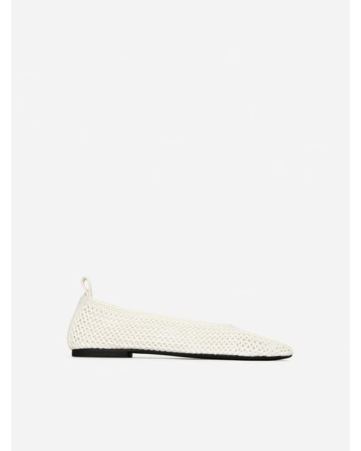 ARKET White Knitted Ballerinas
