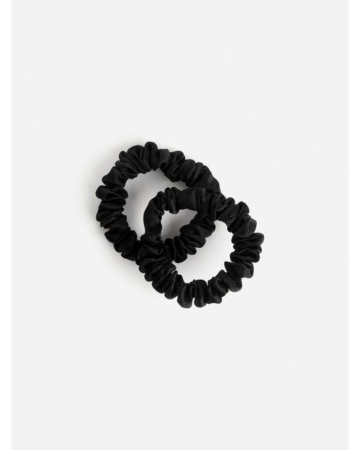 ARKET Black Silk Scrunchies