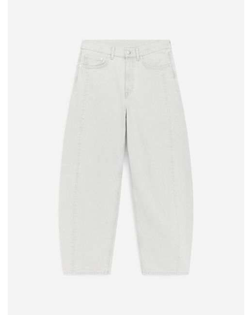 ARKET White Bloom Barrel Jeans