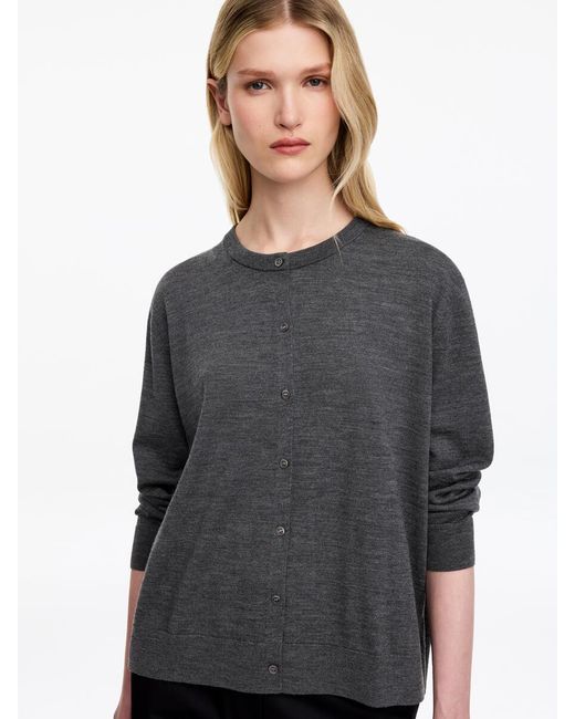 ARKET Gray Merino Wool Cardigan