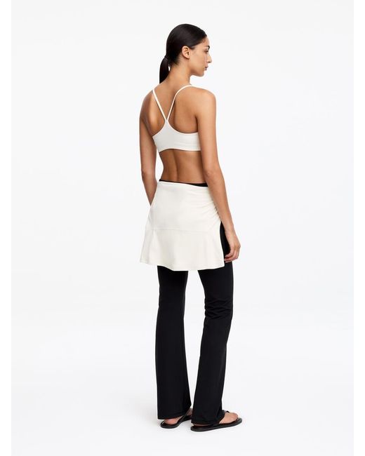 ARKET White Soft Stretch Sports Bra