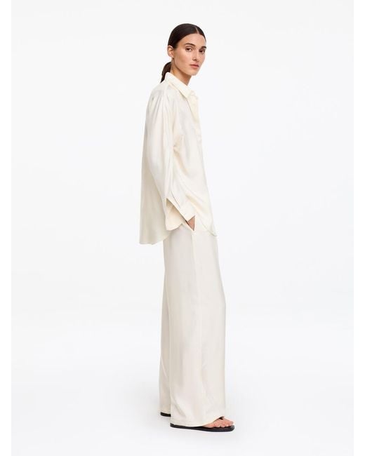 ARKET White Silk Twill Trosuers