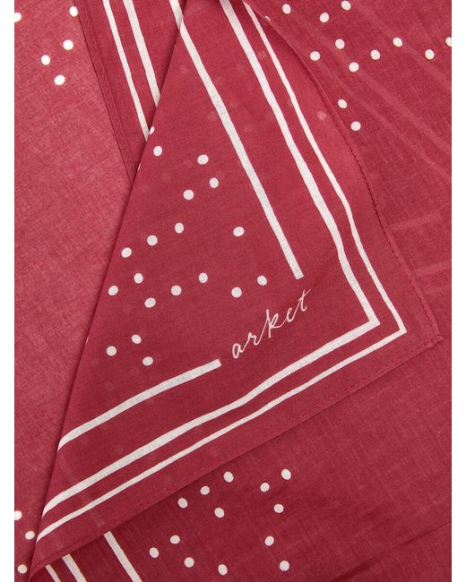 ARKET Blue Cotton Bandana for men