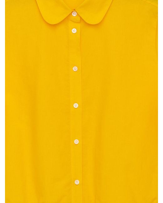 ARKET Yellow Round-Collar Blouse