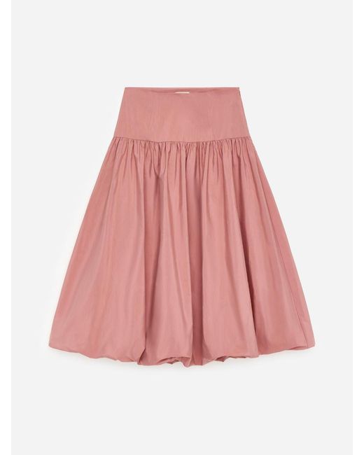 ARKET Pink Taffeta Bubble Skirt