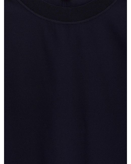 ARKET Blue Silk-Crepe T-Shirt