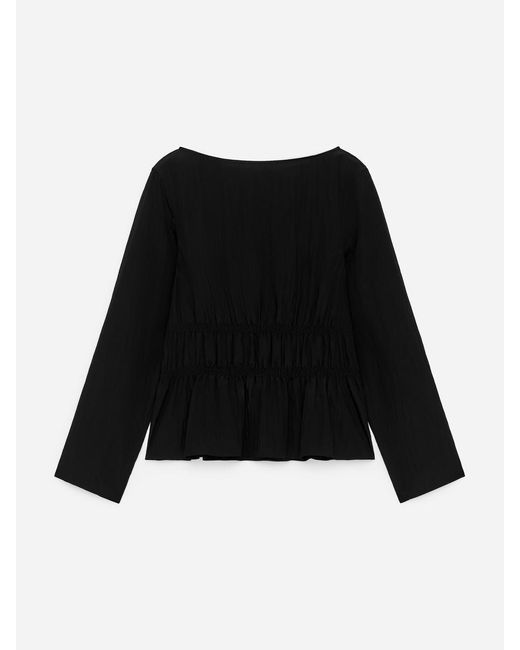ARKET Black Gesmoktes Oberteil