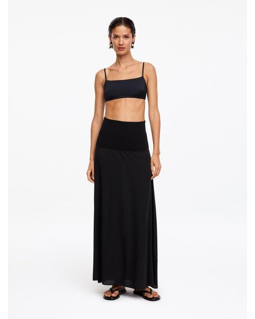 ARKET White Flowy Maxi Skirt