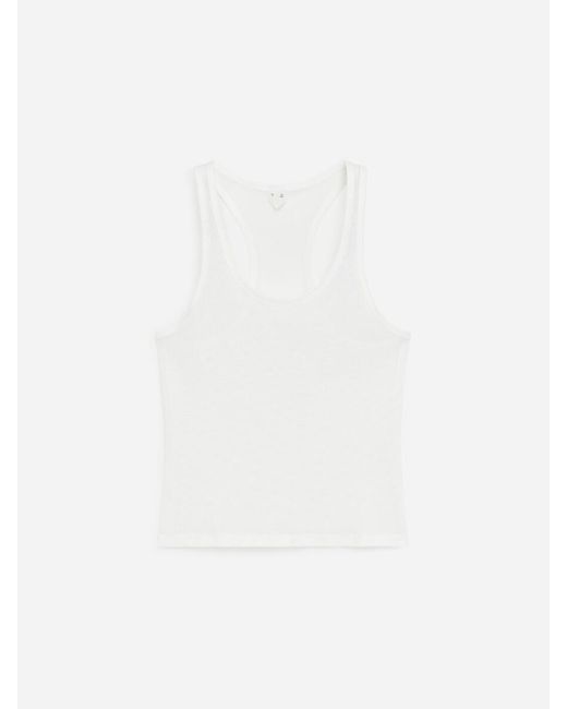 ARKET White Mesh Tank Top