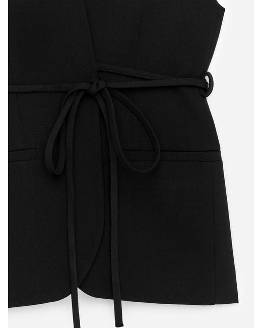 ARKET Black Belted Waistcoat